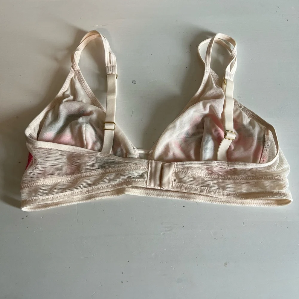 Lively Busty Bralette Size Medium Tropical Print Adjustsble Straps